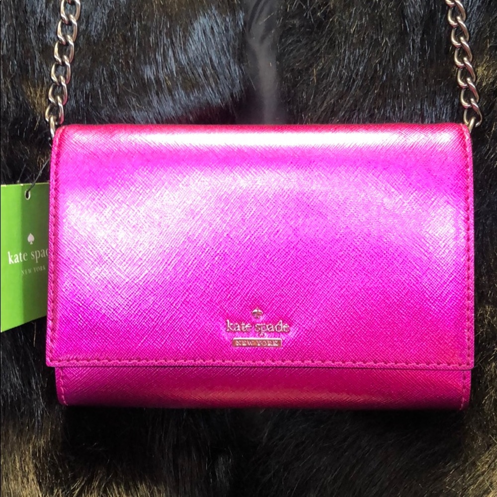 Kate Spade Leather Street Metallic Crossbody Bag